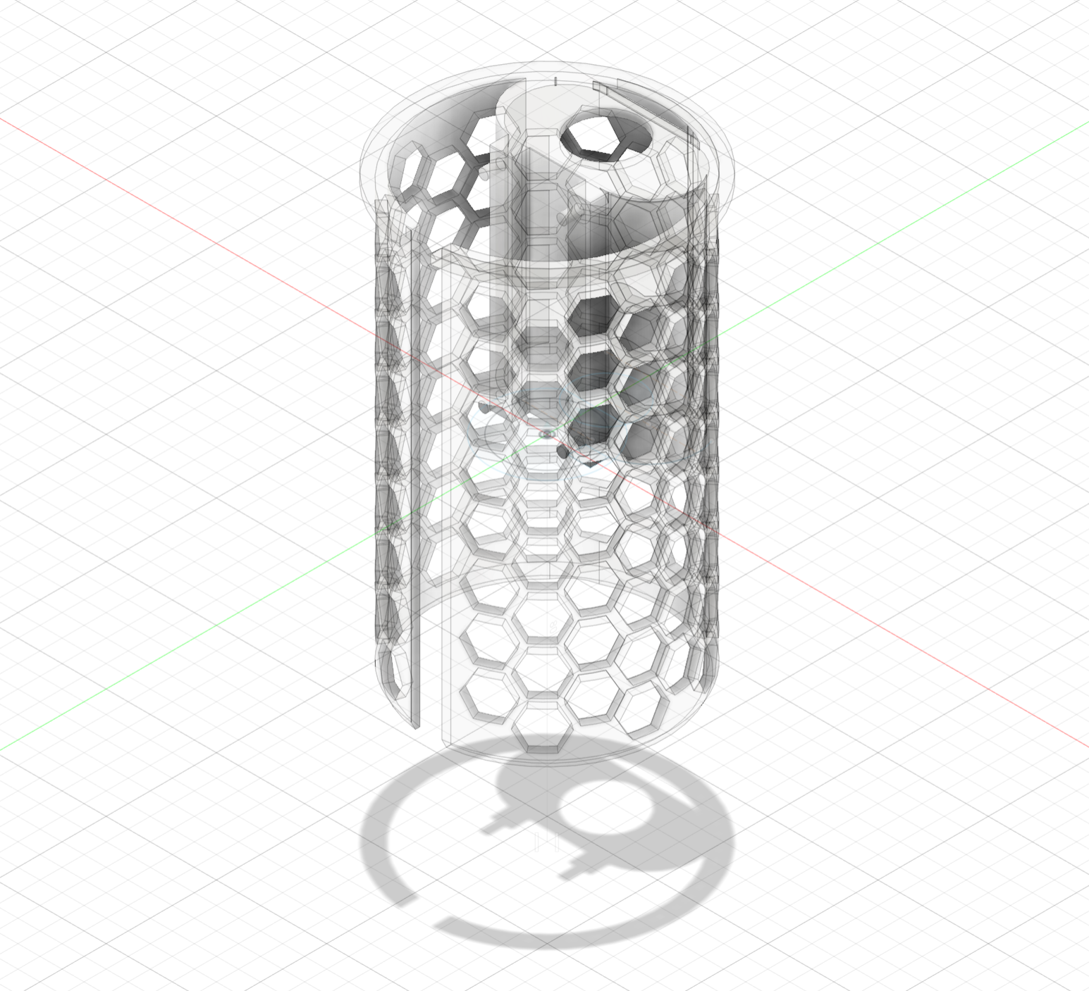 Internal 3D housing model of FlareHalo device