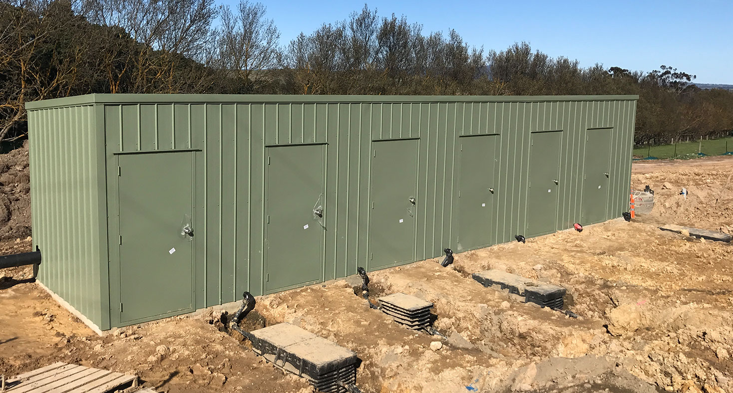 Example of pump shed installation for water monitoring device